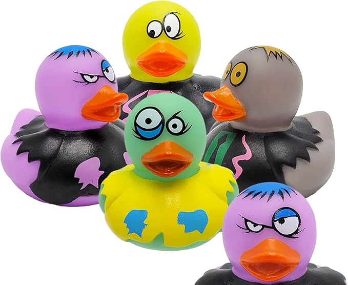 Halloween Zombie Rubber Duck Toy Duckies for Kids, Bath, Birthday Baby Showers Summer Beach and Pool Activity, 2" (50-Pack)