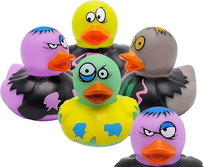 Halloween Zombie Rubber Duck Toy Duckies for Kids, Bath, Birthday Baby Showers Summer Beach and Pool Activity, 2" (50-Pack)