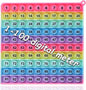 1-100 Number Learning Pop Fidget Toy, Rainbow Colors, Large Square Math Educational Sensory Game