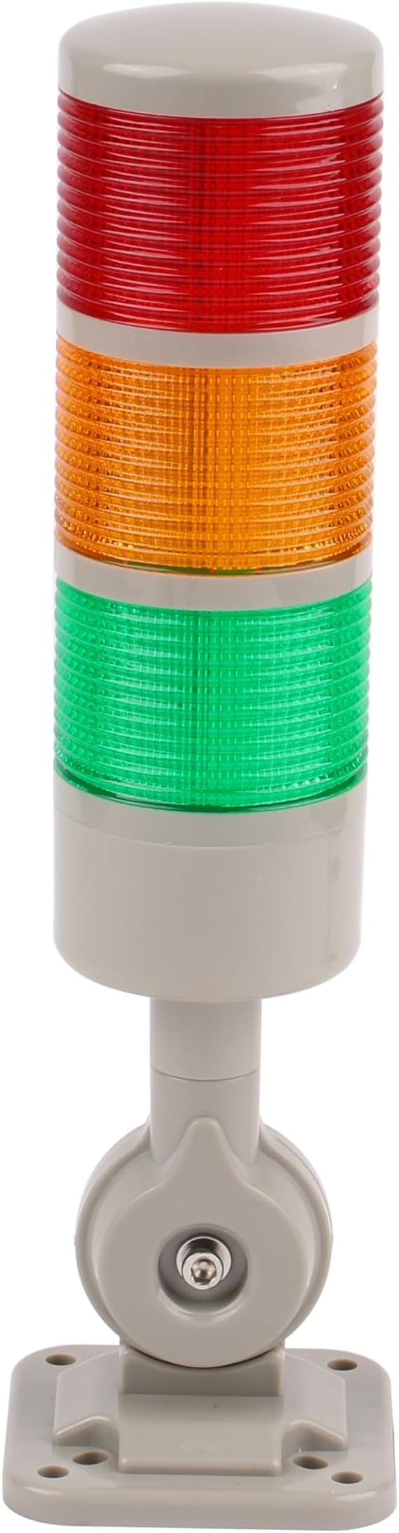 Led Signal Tower Stack Lights, Industrial Warning Column Lamp, Andon With Rotatable Base, Steady/Flashing Switchable, 12V 24V DC (3-Layer, With Buzzer)