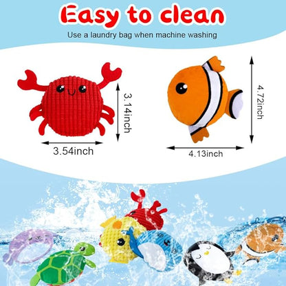 teytoy 10 Packs Sensory Bean Bags for Kids,Texture Sensory Beanbags,Sensory Toys for Autism Kids,Toddler Sensory Toys,Marine Animals Beanbags with Storage Bag,Fine Motor Toys for Preschoolers
