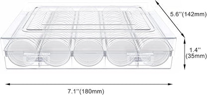 120 Pcs 30mm Coin Capsules Holder with Foam Gasket and Plastic Storage Organizer Box, 5 Sizes (17/20/25/27/30mm) Coins Collector Case Protector for Coin Collection Supplies