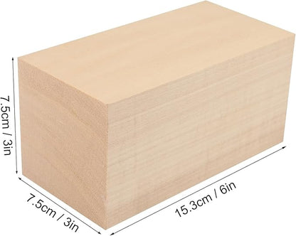 2 Pack Basswood Carving Blocks, 6x3x3 Inches Basswood Blocks for Beginner to Advanced Carvers, Ideal for DIY Projects and Gifts, Soft and Smooth, Easy Whittling and Carving,by GNIEMCKIN.