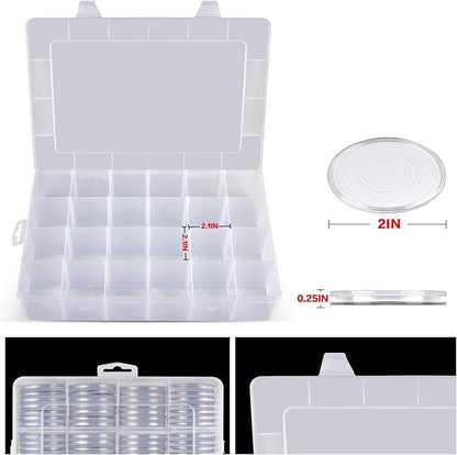 Coin Capsules 46mm with Foam Gasket and Plastic Storage Organizer Box, 6 Sizes (20/25/27/30/38/46 mm) Coins Collector Case Holder for Collection Supplies-168 Pieces