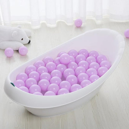 PlayMaty Ball Pit Balls - 2.75inches Plastic Phthalate & BPA Free Balls Crush Proof Stress Balls Swim Pit Fun Toy with Storage Bag for Baby Playhouse Birthday Party DecorationPack of 50