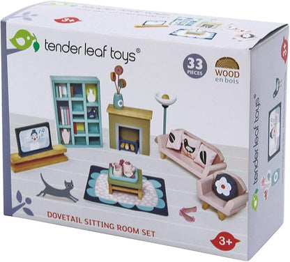 Tender Leaf Toys - Dovetail Dollhouse Accessories - Detailed Wooden Furniture Sets and Room Decor - Encourage Creative and Imaginative Fun Play for Children - Age 3+