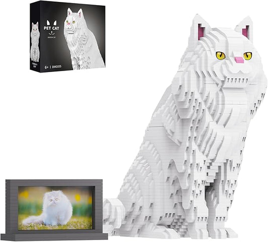 Animal Cat Series Pet Persian Cat Building Block Kits - Secret Small Storage Box Inside! Ideal Toy for Cat Lovers, Kids & Adults