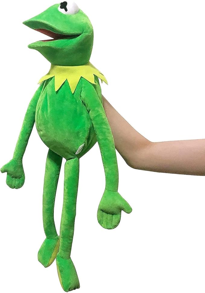 Lacroky Kermit Frog Puppet, Hand Kermit Puppet Soft Stuffed Plush Toy with Kermit The Frog Puppet Stickers, Gift Ideas for Holiday/Birthday for Boys and Girls - 24 Inches