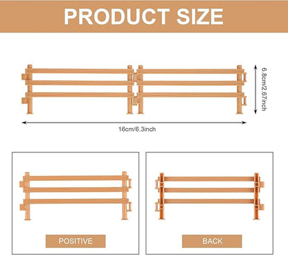 Sumind 40 Pieces Horse Corral Fencing Accessories Playset Plastic Farm Fence Toy for Barn Paddock Horse Stable Farm Animal Fence Panel Paddock Toy Educational Present Cake Toppers
