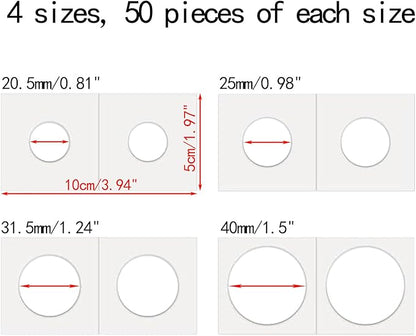 200 PCS Cardboard Coin Flips with 10 Sheets Coin Pocket Pages, 4 Assorted Sizes 2" x 2" Cardboard Coin Holders Coin Flips Coin Collection Supplies for Dime, Dollars, Penny, Quarter, Nickels Collecting