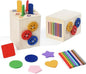 Shape & Color Sorting Montessori Toys for Toddlers 1-3, Wooden Sensory Toys, Preschool Learning Activities Matching Game, Educational Toy for Fine Motor Skills, Travel Gift for Boys Girls