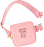 Mini Belt Bag Fanny Pack with Initials Letter Patch Small Crossbody Bags Cute Stuff Birthday Gifts for Teenager Girls Trendy Stuff for Teens - Initial F,Peach