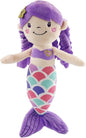 Athoinsu 12'' Purple Mermaid Stuffed Animal Soft Cute Adorable Mermaid Princess Plush Toy Doll Birthday Children's Day Decors for Toddler Girls