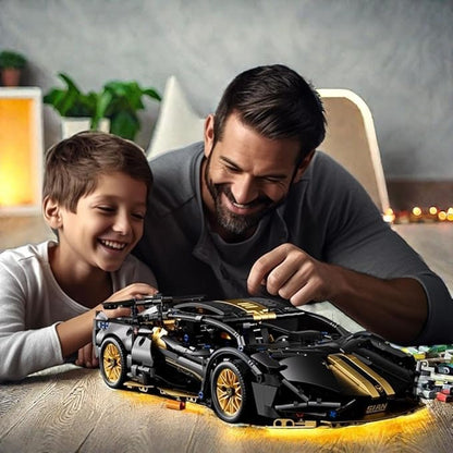 Sport Race Car Building Block Sets for Adults Boys,1:14 Technical Remote Control APP Supercar Toys Kits with LED Lights Collectible MOC Contruction for Teens Age 8-12 12-16,14+