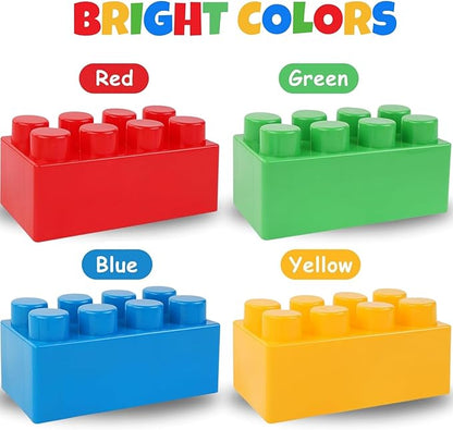 Liberty Imports 24 PCS Giant Building Blocks Starter Set for Toddlers, Plastic Large Building Blocks for Kids Creative Play, Big Stacking Bricks for Children, Kids (Primary Colors)