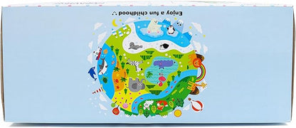 Dr.Rapeti Baby Play Gym Mat Animal Planet with Ball Pit Activity Gym Center Tummy Time Mat Thickened Mat Sensory Exploration Motor Skill Development for Newborn Infant Baby Toddler for 0+