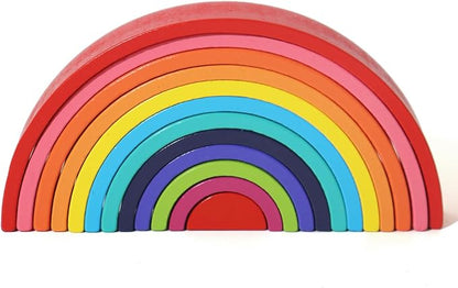 Montessori Rainbow Arch Building Blocks – 12-Piece Creative Stacking Toy for Kids, Multifunctional Educational Playset for Fine Motor Skills, STEM Learning Toy