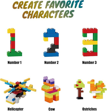 1500 Pieces Building Bricks, Classic Bulk Small Blocks, Classic Bricks Set Basic Building Blocks Compatible with All Major Brands