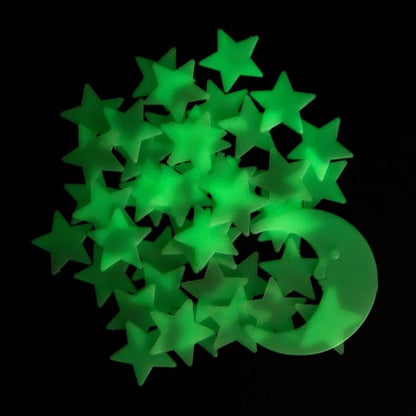 Glow in The Dark Stars for Ceiling,45Stars & 1Moon,Glow in The Dark Stars,Luminous Star and Moon Wall Stickers,Star Stickers for Bedroom Decor, Birthday Gifts（Green）
