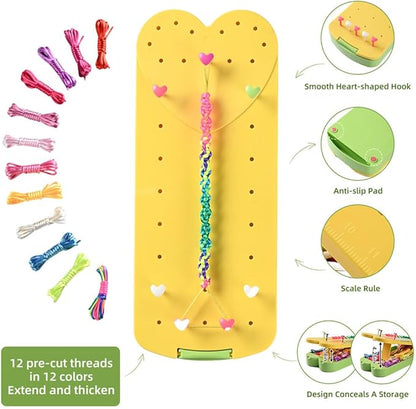 QDGMXIV Bracelet Making Kit for Girl 7 8 9 10 11 12 Year Old, Arts and Crafts Kid Gifts for Birthday