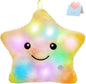 WEWILL 13'' Creative Twinkle Star Glowing LED Night Light Plush Pillows Stuffed Animals Toys Birthday Christmas Holiday Valentines Gifts for Toddlers Girls(Yellow)