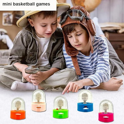 24 Pack Mini Finger Basketball Shooting Game, Basketball Party Supplies Favors Handheld Desktop Table Basketball Game Toys Fidget Game Birthday Party Decorations Supplies Random Color
