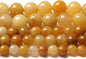 10MM 36PCS Natural Stone Yellow Jade Loose Beads for Jewelry Making DIY Bracelet 1 Strand