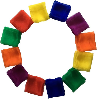 AIVIAI Dance Scarves Music Scarves for Children Movement and Juggling 12pcs
