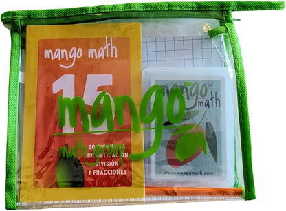 MANGO Math 15 Pack - Math Flash Cards - Educational Math Games for Kids - Multiplication, Division, Fractions Games & Learning Kit -2nd 3rd 4th Grades - Kids 6-12 - Set of 15 Games - Spanish Version