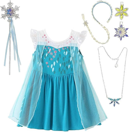 Dressy Daisy Princess Dress Up Clothes Halloween Fancy Party Tulle Skirt Summer Outfit for Baby & Toddler Girls