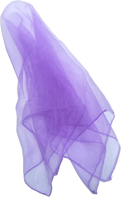 Hoerev Pack of 6 Dancing Juggling Scarves for Decoration Colors Scarves,Size 24"x24",60cmx60cm (Lightblue)