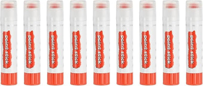 PATIKIL Tempera Paint Sticks, 9 Pcs Solid Tempera Paints Sticks Washable Bulk Markers Pen Quick Drying for Artists Beginners Art Supplies, Orange Red