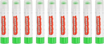 PATIKIL Tempera Paint Sticks, 9 Pcs Solid Tempera Paints Sticks Washable Bulk Markers Pen Quick Drying for Artists Beginners Art Supplies, Yellow-green