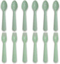 12 Pcs Kids Spoons and Forks Toddler Utensils Plastics Reusable Silverware Baby Cutlery Set Feeding Dinnerware Utensils BPA Free Microwave Dishwasher and Freezer Safe- Light Green