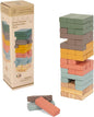 Wooden Blocks Stacking Games, 48PCS Tumbling Stacking Blocks Game for Kids and Families, Wood Colorful Balancing Blocks Montessori Toys for Kids