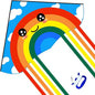 HONBO Large Delta Kite for Kids & Adults,Extremely Easy to Fly Kite for Beach Trip,String Line Included,with Colorful Tail,Perfect for Beginners
