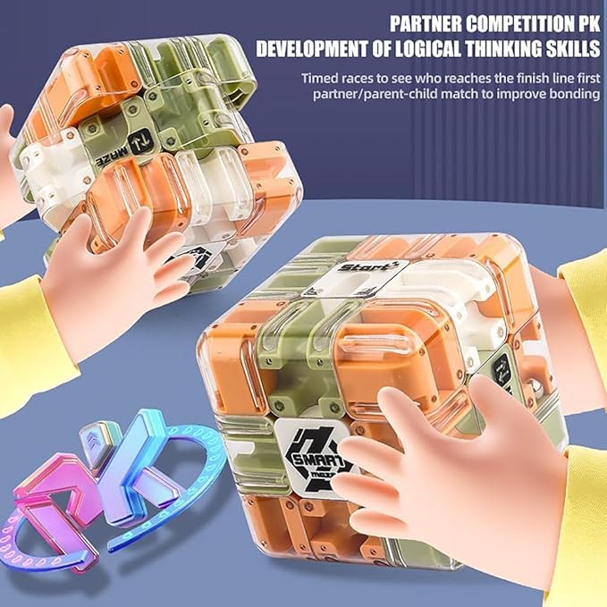 Large Labyrinth 3D Puzzles Maze Cube - Engaging Brain Teaser Toy, 3D Puzzle Maze Games, 3D Puzzle Magic Cube & Ball, Educational Focus Game Gift for Adults Teens (1pcs)