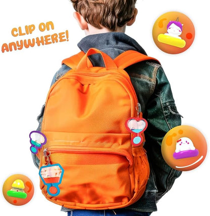 Goonameez, Hand-Held Sensory Toy with Floating Characters, Mesmerizing Water Mix Fidget Toy – Collect All 6 Unique Shapes for Squishy Fun, Perfect Travel Toy! (Booboo)