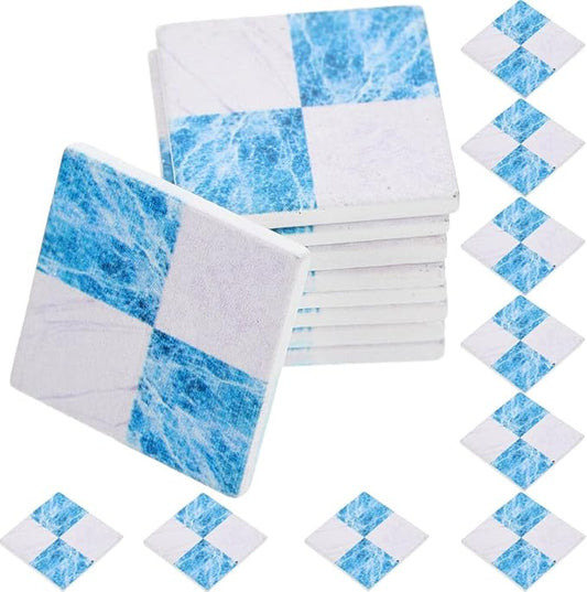 DOITOOL Miniature Dollhouse Flooring Mini Dollhouse Accessories, 27PCS Floor Sheet Wood Flooring Decorations, Doll House Furniture Accessories