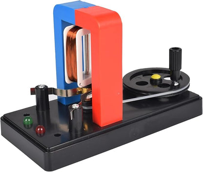 EUDAX School DIY Dynamo Lantern Educational STEM Building,Labs Demonstration Motor Activity Teaching Model Hand Cranked Power Electricity DC Electric Generator Physical Science Experiment Education