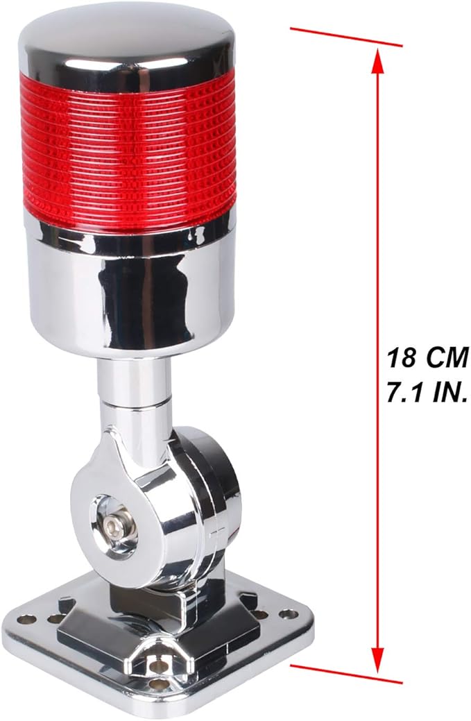 12-24V LED Stack Tower Lights, Industrial Warning Lights, Andon Lights, Column Signal Tower Indicator Lamp Beacon, Continuous/Flashing Light Switchable, 1 Layer (Without Buzzer)