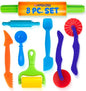 Dough Cutters - Set of 8 - Clay and Modeling Tools Set – Plastic Accessories for Kids' Crafting, Shaping, and Creative Play – Ideal for Clay, Dough, and Sand