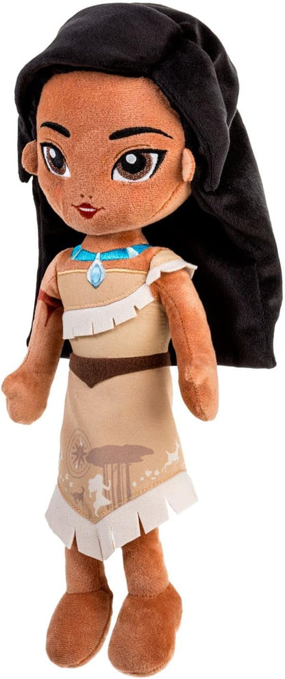 DISNEY STORE Official Princess Plush Doll, Pocahontas, Medium 14 Inches, Soft Plushy with Embroidered Features, Princess Toys for Girls, Disney Dolls, Stuffed Animals for Girls