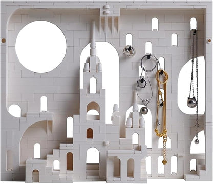 White Secret Realm No.9 Castle Building Block，Architecture Building Blocks（660PCS Gifts for Adults and Kids