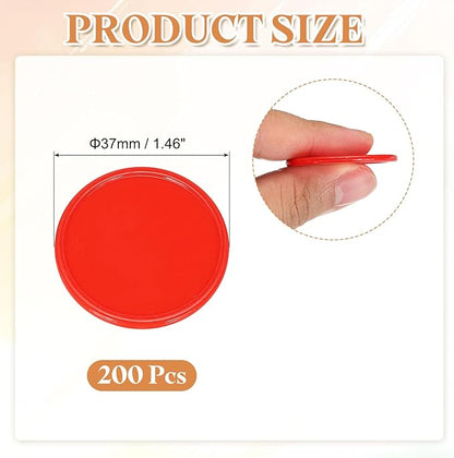 uxcell Plastic Poker Chips, Learning Counters Counting Counters Disk Marker Opaque Game Token for Game Play Math Counting