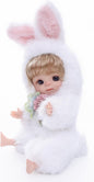Reborn Baby Doll 10 Inch – Realistic Full Vinyl Bunny Girl with Blonde Hair & Purple Eyes – Soft Collectible Toy Gift for Girls