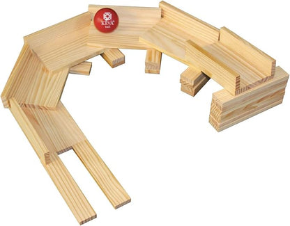 MindWare KEVA Maple 50 Planks - Free-Form 3D Building for Kids - Create Your own Architecture Designs Wood Blocks