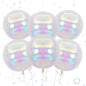 Giant 4D Foil Balloons, 6Pcs Large Metallic Iridescent Round Balloons, 22 Inch Big Round Foil Balloon for Mermaid Birthday Party Baby Shower Wedding Decorations