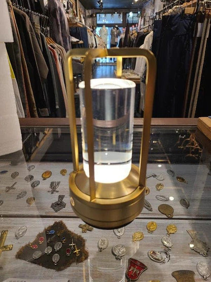 Klarako Crystal Lantern Lamp – Modern Cordless Rechargeable Bedside & Outdoor Light, Portable Wireless Lamp – Dimmable Touch Control – Luxury Living Room & Hotel-Style Lighting (Gold, 40-Pack)