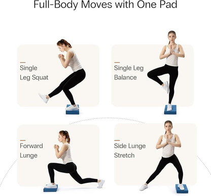 StrongTek 2-in-1 Non-Slip Balance Pad - High-Density Foam Cushion, Supportive Exercise Mat & Knee Pad for Core Training, Yoga, Pilates, Physical Therapy, Stability Training, Stretching, and Rehab